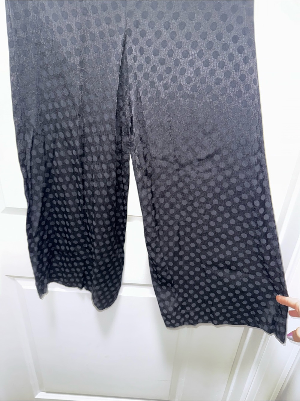 NWT Madewell Black Polka Dot Wide Leg Flowy Pants Medium - Picture 3 of 6